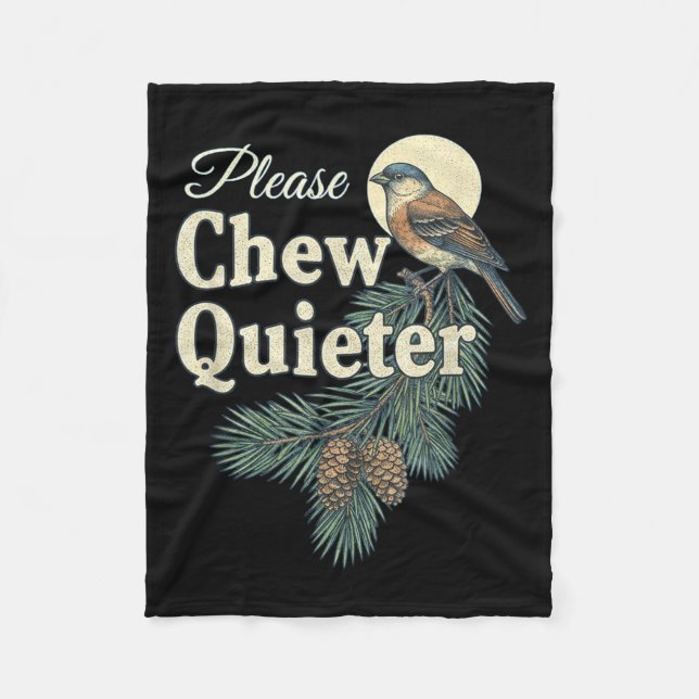Manta Polar Please Chew Quieter Christmas Funny Novelty  (Anverso)