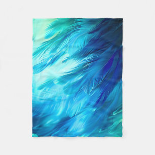 Manta Polar Pluma abstracta verde azul