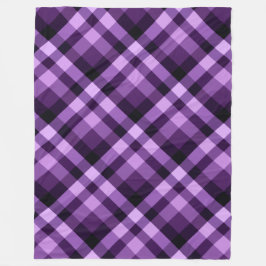 Manta Polar Pluma moderna Purple Plaid Large Fleece Blanket