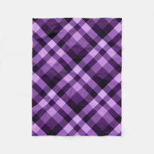 Pluma moderna Purple Plaid Small Fleece Blanket