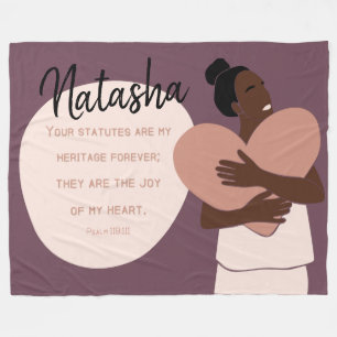 Manta Polar Pluma personalizada del corazón de las escrituras