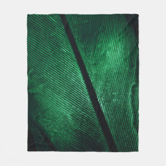 Manta Polar Pluma Verde, Hermosa Textura De Patrón.