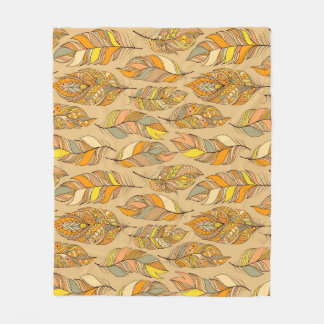 Manta Polar Plumas abstractas coloridas: patrón de vintage