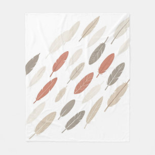 Manta Polar Plumas Boho Óxido Diagonal