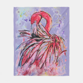 Manta Polar Plumes au rose