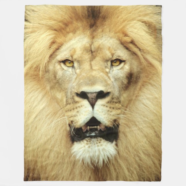 Manta Polar Plush Lion Head (Anverso)
