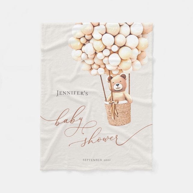 Manta Polar ¡Podemos Esperar! Baby Shower (Anverso)