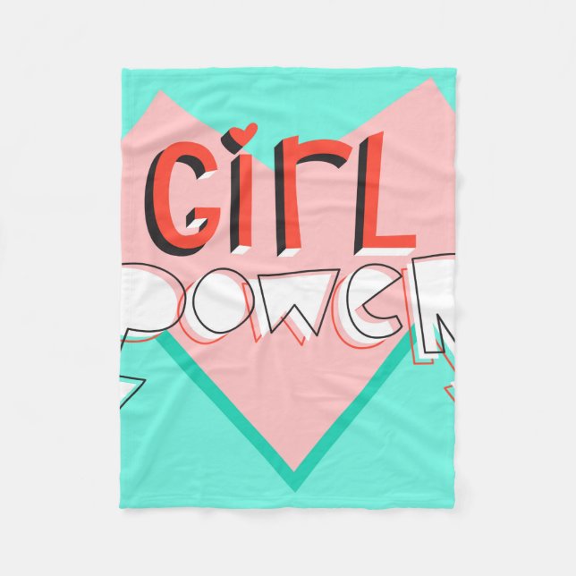 Manta Polar Poder chica. Diseño lindo con eslogan gráfico bril (Anverso)