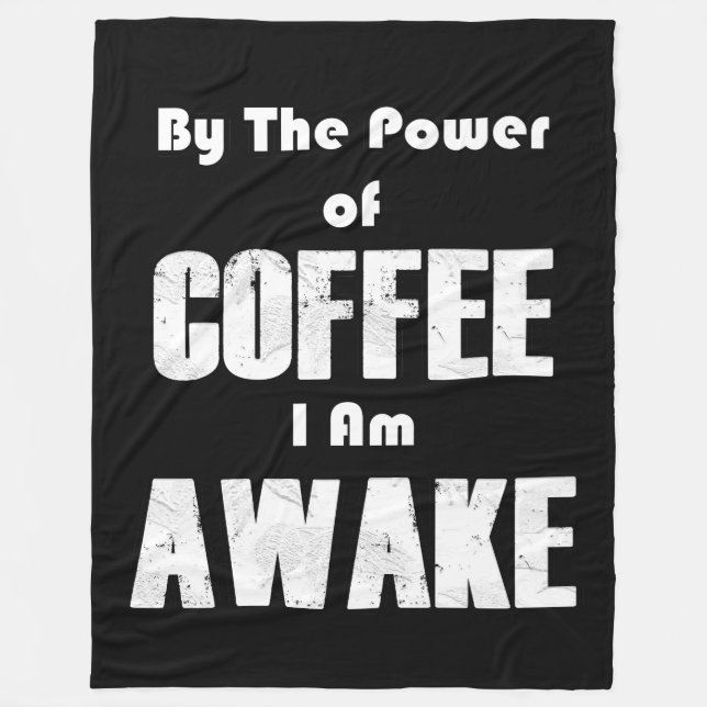 Manta Polar Poder del café (en blanco) (Anverso)