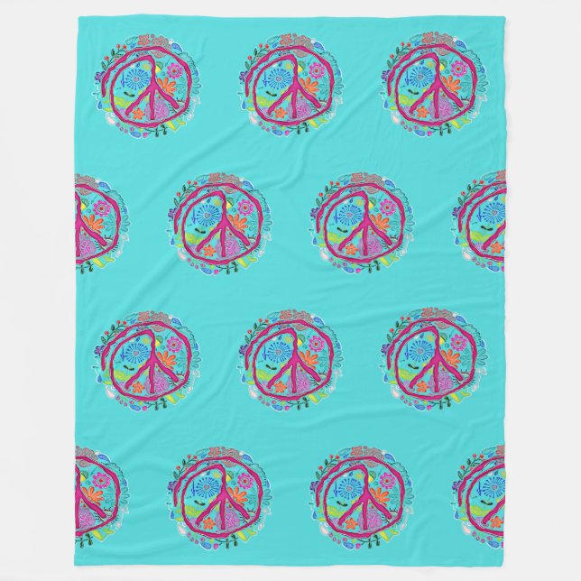 Manta Polar Poder Floral Combinación de Paz 1 (Anverso)