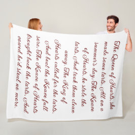 Manta Polar poema de la reina de los corazones tarta