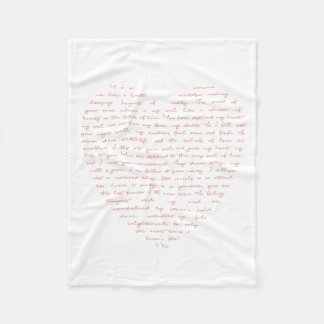 Manta Polar Poema del amor en la forma del corazón