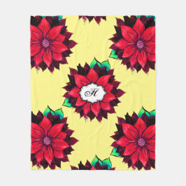 Manta Polar POINSETTIA CLÁSICO en ROJO