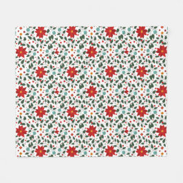 Manta Polar Poinsettia Paradise Cheece Fleece Blanket