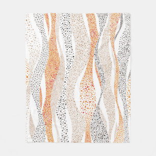 Manta Polar Pointillism Wavy Polka: Textil de Doodle lindo