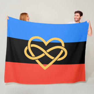 Manta Polar Polamory Infinity Heart Fleece Blanket