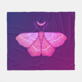 Manta Polar Polilla Bruja Mística Bajo Luz de Luna