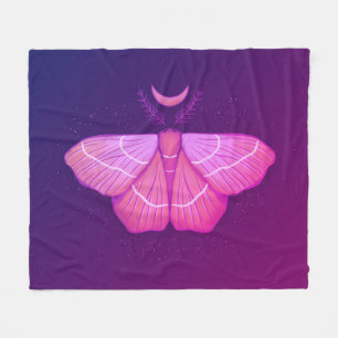 Manta Polar Polilla Bruja Mística Bajo Luz de Luna