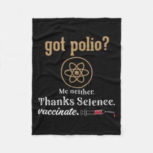 Manta Polar Polio científico del humor divertido vacunado