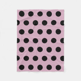 Manta Polar Polka Dot Fleece Blanket (rosa y negro)