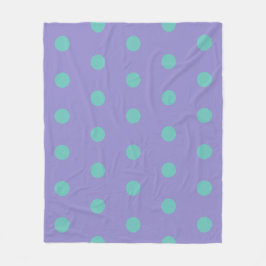 Manta Polar Polka Dot Throw Blanket (Lavanda y Aqua)