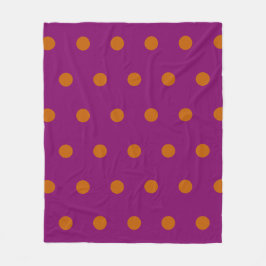 Manta Polar Polka Dot Throw Blanket (Magenta y Naranja Profund