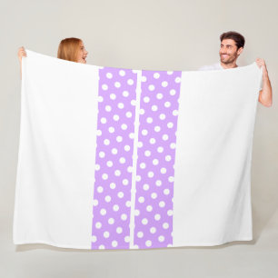 Manta Polar Polka Dotación De Tiras De Carreras De Lavanda En 