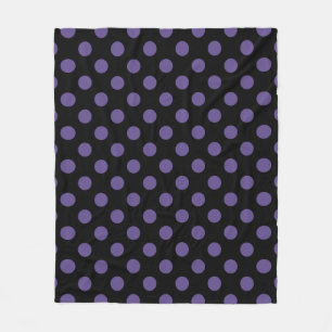 Manta Polar Polka ultravioleta sobre negro