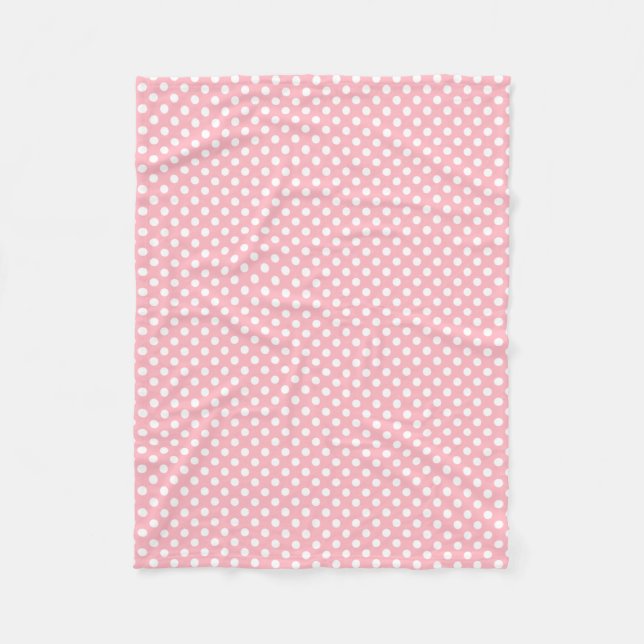 Manta Polar Polkadot Design Light Pink (Anverso)