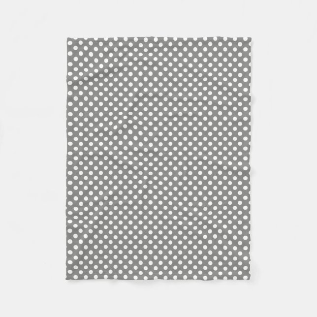 Manta Polar Polkadotat Design Battleship Grey (Anverso)