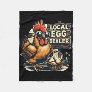 Manta Polar Pollero De Huevo Local Gallina Gracioso Granjero G