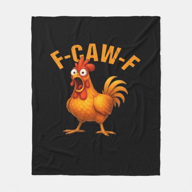 Manta Polar Pollo divertido F-Caw-F de moda (Anverso)