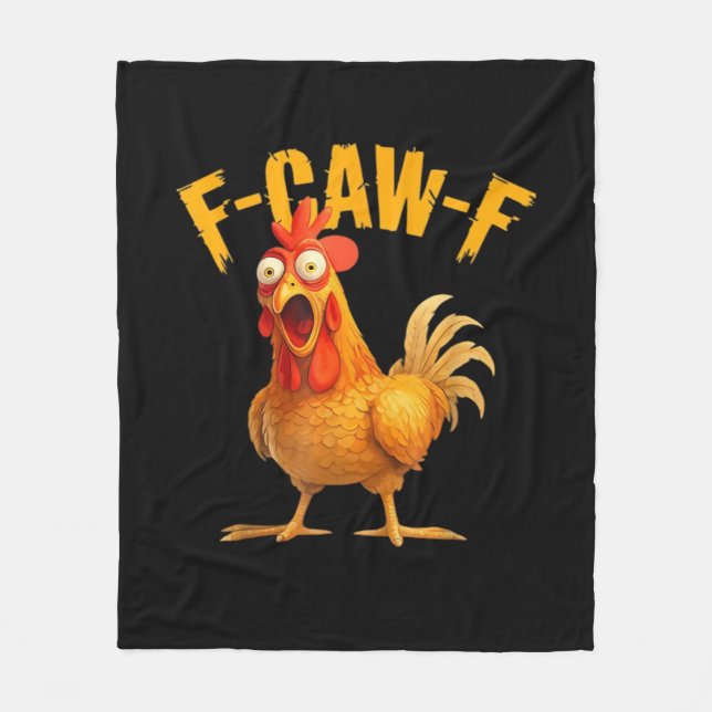 Manta Polar Pollo F-Caw-F Clásico Estilo Retro (Anverso)