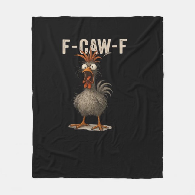 Manta Polar Pollo F-Caw-F Retro Clásico (Anverso)