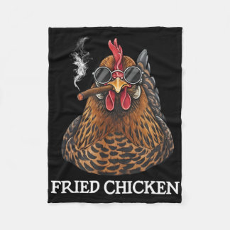 Manta Polar Pollo Frito Fumando Chistoso Fumeta Marihuana Meme