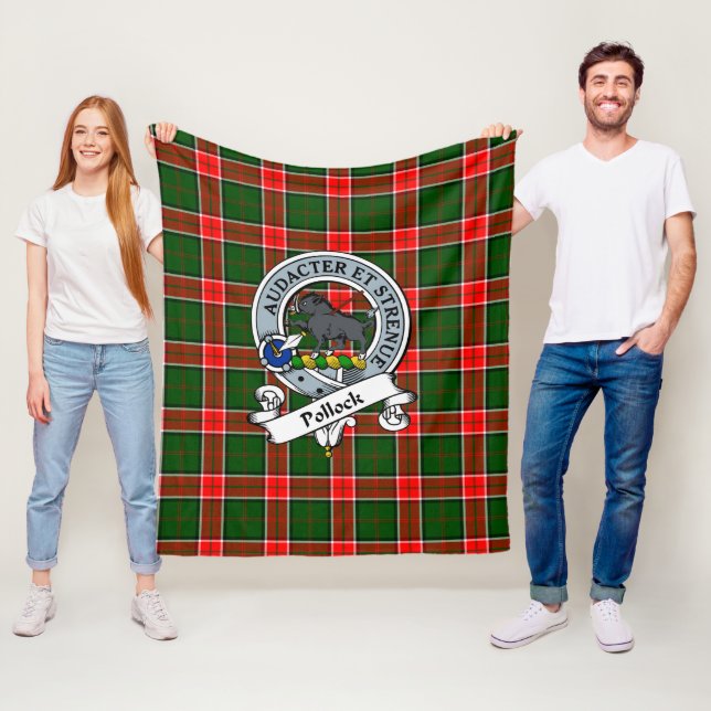 Manta Polar Pollock Clan Badge Tartan Plaid (In situ)