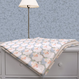 Manta Polar Polvo Azul Vintage Santa Claus Navidades de Winkin