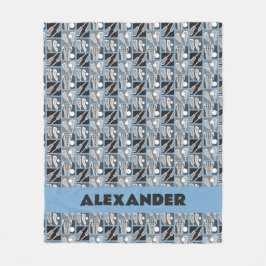 Manta Polar Polvo Blue Lacrosse Blocks of Sticks and Balls