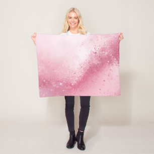 Manta Polar Polvo Brillante Rosa Femenino abstracto Girlie