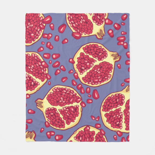 Manta Polar Pomegranate seamless pattern. (Anverso)