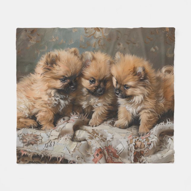 Manta Polar Pomerania Trio Vintage (Frente (Horizontal))