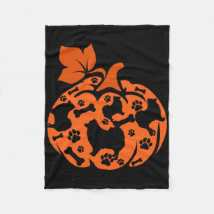 Manta Polar Pomeranianos con forma de calabaza suave Halloween