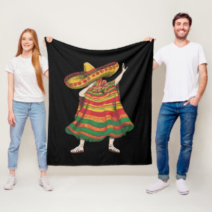 Manta Polar Poncho Mexicano Dabbing Fiesta Cinco De Mayo Party