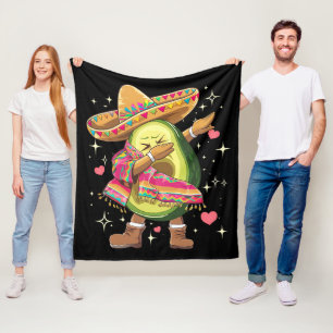 Manta Polar Poncho Mexicano Divertido Cinco De Mayo Aguacate D