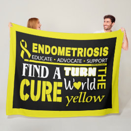 Manta Polar Poner el mundo Verde azulado... Endometriosis