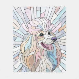 Manta Polar Poodle - arte en mosaico pastel