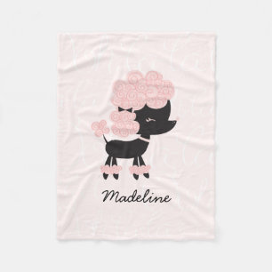 Manta Polar Poodle Francés Girly Pink