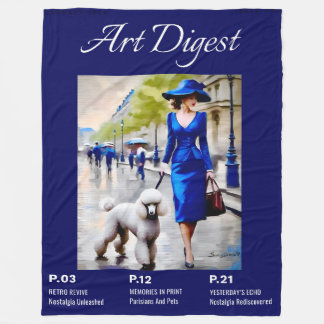 Manta Polar Póodle Parisino Y Mascotas