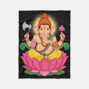 Manta Polar Pooja hindú Ganesha Elefante Dios India Meditación