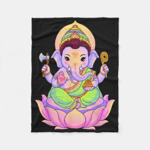 Manta Polar Pooja hindú Ganesha Elefante Dios India Meditación